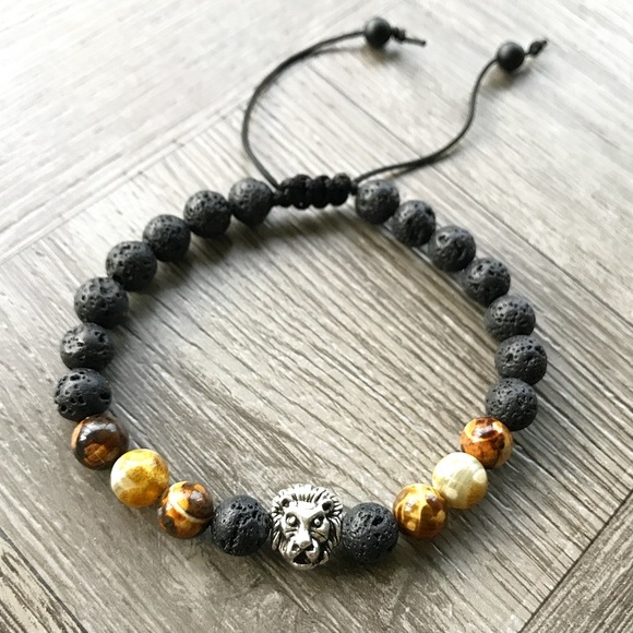 Silverskylight Other - Men or women genuine gemstones macrame lion